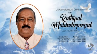 Livestream Uitvaartdienst amp Crematie Mahinderpersad Rathipal [upl. by Trilbie683]