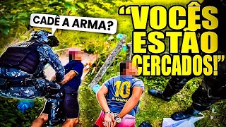 CERCADOS POR 09 POLICIAIS DA ROCAM CADÊ A ARMAAA [upl. by Erny]