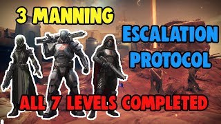 Destiny 2  3 Manning Escalation Protocol All 7 Levels Completed [upl. by Lenoil]