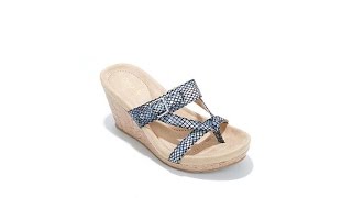 Tony Little Cheeks Fit Body SnakeEmbossed Wedge Sandal [upl. by Skipton]