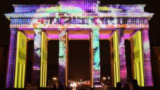 Berlin leuchtet 2016 3DVideomapping Brandenburger Tor 6102016 [upl. by Anreval]