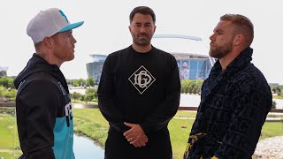 FIRST FACE OFF Canelo Alvarez vs Billy Joe Saunders [upl. by Ezar]