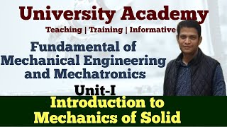 FMEM1Introduction to Mechanics of Solid  Stress Classification of Stress Normal and Shear Stress [upl. by Eldreda]