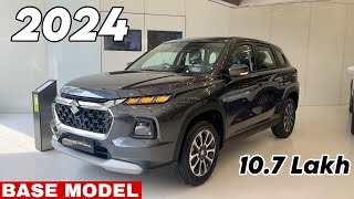 MARUTI SUZUKI GRAND VITARA BASE MODEL 2024 SIGMA Grey Colour ₹107 Lakh ❤️ GV BASE MODEL REVIEW [upl. by Asetal]