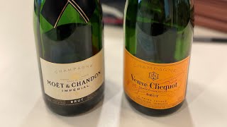 Premium Champagne Review Veuve Clicquot NV Yellow Label amp Moet amp Chandon Brut Imperial [upl. by Akimot]