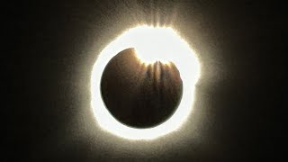 2024 total solar eclipse Watch the moment totality happens in Texas [upl. by Kcirdla]