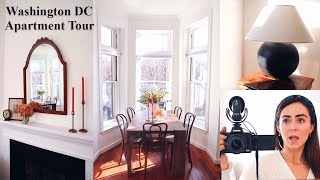 REALISTIC APARTMENT TOUR 2022  Tips for decorating on a budget  Washington DC apartment tour [upl. by Renita593]