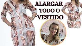 COMO ALARGAR UM VESTIDO TODO COSTAS FRENTE CAMISA PARA QUE FIQUE COM CARA DE LOJA DIY [upl. by Oilegor243]