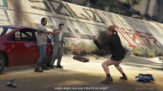 Trevor humiliating Lazlow scene  GTA V [upl. by Neelie]