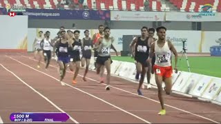 1500m U20 Boys Final  39th junior national athletes championships 2024 [upl. by Kooima]