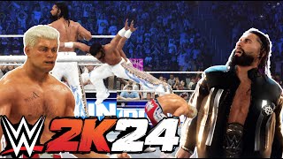 CODY RHODES VS SETH ROLLINS RESCULPTRE  WWE 2K24 [upl. by Broder461]