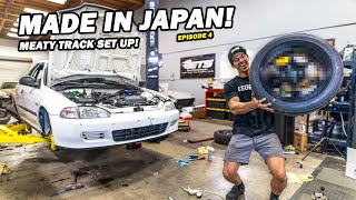 EG Gets the ULTIMATE JDM Track Wheel amp Tire Set Up  Building a Kanjozoku Style Civic EG Ep 4 [upl. by Nylhtak]