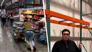 Consumidores realizan compras de pánico por huelga de puertos en NY [upl. by Sirej]