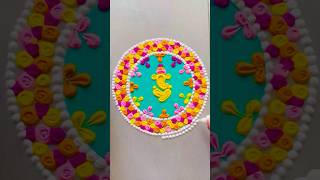 Very easy Diwali Ganpati rangoli howtomakebeautifulrangoli diwalidecoration diwalifestival [upl. by Ahsilrae]