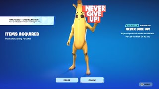 how to unlock the NEVER GIVE UP emoticon in fortnite [upl. by Ierna]