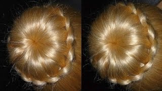 Frisuren mit DuttkissenDuttHochsteckfrisurDonut Hair Bun Updo HairstyleChignon TresséPeinados [upl. by Llerrac184]