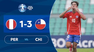 PERÚ vs CHILE 13  RESUMEN  CONMEBOL SUB 15  FASE DE GRUPOS [upl. by Fishman]