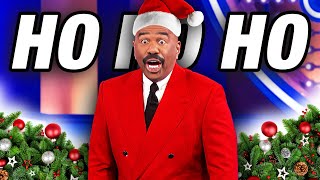 Family Feud Christmas yule log ROASTS Steve Harvey [upl. by Saraiya]