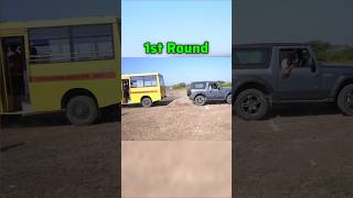 Mahindra Thar Vs Bus [upl. by Eiloj]