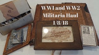 WW1 and WW2 Militaria Haul 1818 [upl. by Esilahc]