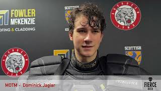 Postgame Interview Dominick Jaglar Aberdeen Lynx Netminder 🏒 Man of the Match [upl. by Mackie81]