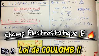 ÉLECTRICITÉ 1 ✅️  Électrostatique  loi de coulomb  champ électrostatiques E 🔥 [upl. by Nihi]