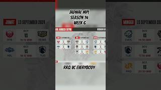 Jadwal MPL id season 14 week 6 rrq mpl [upl. by Karia]