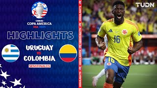 HIGHLIGHTS  Uruguay vs Colombia  Copa América 2024  Semis  TUDN [upl. by Ellata477]