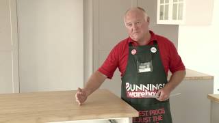 How To Install A Bamboo Benchtop  DIY At Bunnings [upl. by Ahkeber]