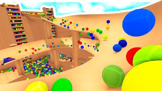 AMAZING Marble Run I Became a Marble to Beat the Course  Marble World [upl. by Aklog]