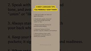 5 Body language tips you probably didnt know [upl. by Nannarb]