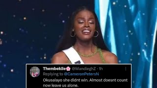 South Africans Reacts As Chidinma Adetshina Emerges 1st Runner Up At Miss Universe 2024 [upl. by Marget642]