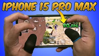 iPhone 15 Pro Max 90 LiveFPS Meter in PUBG MobileBGMI Gameplay 90 fps test benchmark BGMI PUBG [upl. by Bocock850]