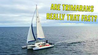 FAST Crossing to the Mainland on a SMALL Trimaran  Ep150 [upl. by Eserahs166]