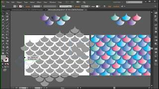 How to make a mermaid scale pattern on adobe illustrator CC [upl. by Anirbas226]