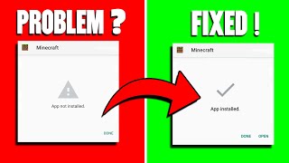 4 WAYS To Fix App Not Installed Problem Minecraft  Minecraft Not Installing Android  2022  MCPE [upl. by Cowles206]