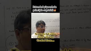 🤔 How to solve Extended Pigeonhole principle sums Watch this video dsgt CSGT discretemath [upl. by Giltzow251]