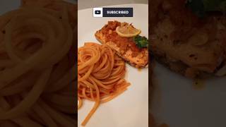 How to cook Salmon in the oven  Roasted Garlic amp Tomato Sauce food shorts [upl. by Novelc]