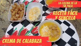 Crema de calabaza 🎃🎃 receta paso a paso [upl. by Maunsell22]