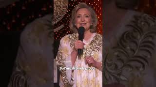 Hillary Clinton quips about losing 2016 election at Tony Awards — but joke falls flat shorts [upl. by Pulling]