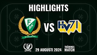 Highlights från Färjestad  HV71 TRÄNINGSMATCH [upl. by Rehsu]