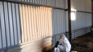 Spray foam ecofriendly industrial insulation [upl. by Jempty]