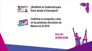 ¿Recibiste tu Credencial para Votar desde el Extranjero 2 [upl. by Nevak]