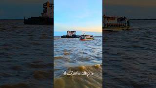 ফেরিলঞ্চ আর নদীর সৌন্দর্য ferry paturiaferryghat trandingshorts river [upl. by Hcelemile]