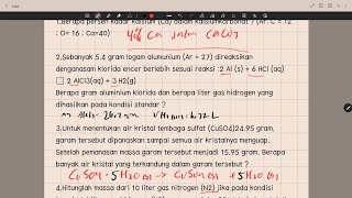 latihan soal stoikiometri dari dosen buat persiapan uts ・ω・´ [upl. by Acysej]