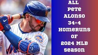 All Pete Alonso 34 Homeruns  2024 MLB Season [upl. by Pearman]