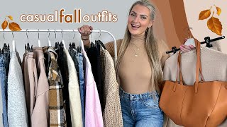 CASUAL FALL OUTFITS FOR A WEEK 🍁 autumn lookbook fall outfit ideas [upl. by Valaree]