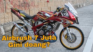 Review Modifikasi Ninja rr new Airbrush grafis 7 juta [upl. by Aleira93]