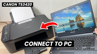 Canon Pixma TS3420 Printer How to Connect to PC Computer WiFi Setup [upl. by Yelnats316]