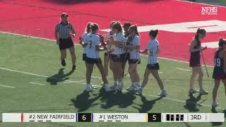 CIAC Class M Girls Lacrosse Championship  New Fairfield 13 Weston 9 [upl. by Nart]